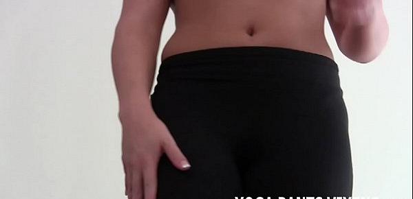  Stroke your shaft while I tease you in yoga pants JOI